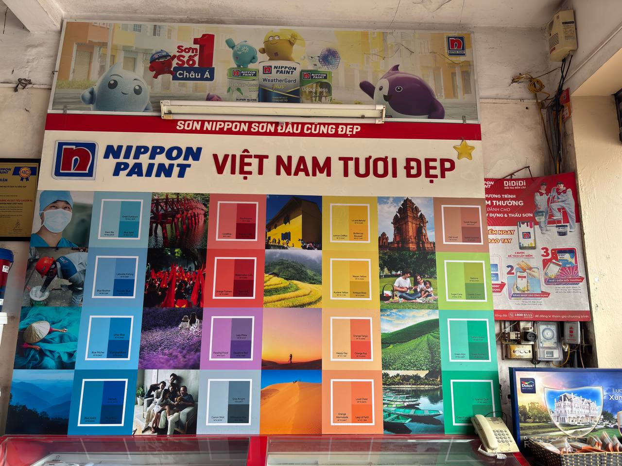 Bảng màu sơn Nippon Paint chính hãng tại cửa hàng